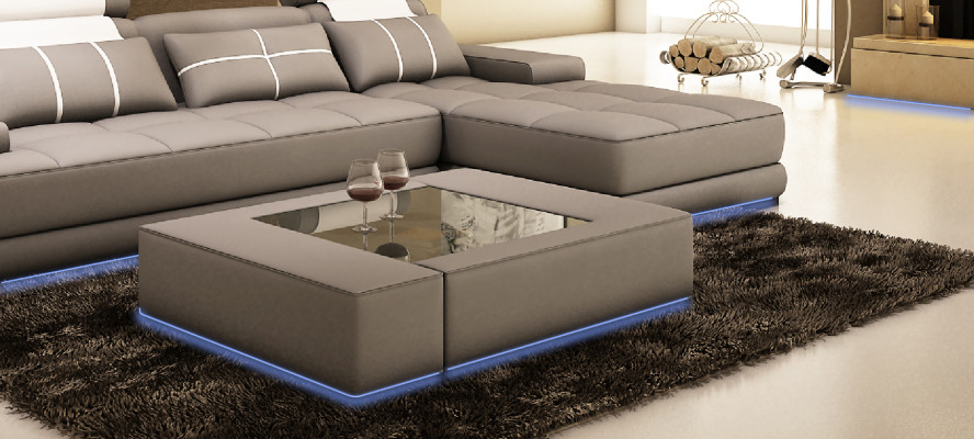 Luxury glass table: Modern side table for the living room – child safe
