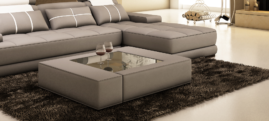 Luxury glass table: Modern side table for the living room – child safe