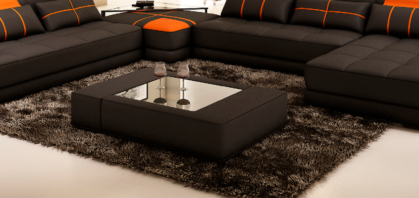 Luxury glass table: Modern side table for the living room – child safe