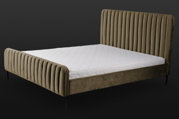 Green Double Bedroom Wooden Furniture Design Elegant Fabric Classic Furniture