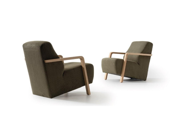 Design Armchair Single Seater Living room Comfortable Upholstery Furniture green