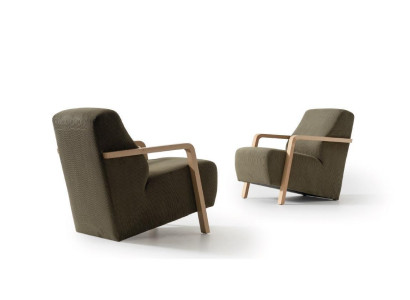 Design Armchair Single Seater Living room Comfortable Upholstery Furniture green
