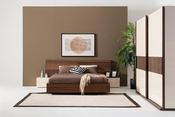 Modern Bedroom Bedside table Consoles Side tables Beige Wood