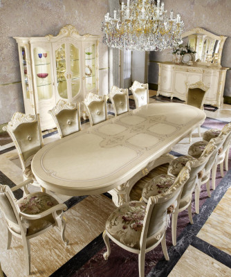 Dining room Set Ess Group Wood Table Tables Complete Set Dining table 12 Chairs 13pcs