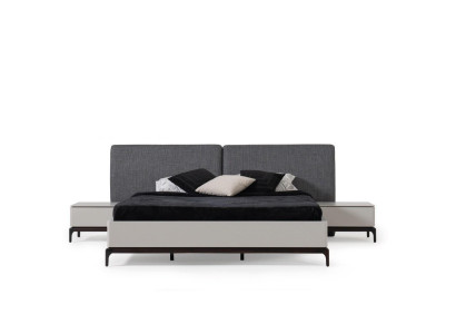 Modern Luxury Bedroom Set Bed + 2x Bedside table Hotel Furniture Beds Loft