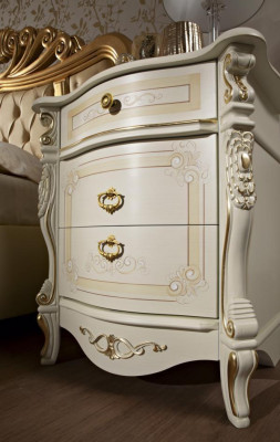 Double bed Bedroom Furniture Wardrobe Bedside table with drawers Chest of drawers 5pcs