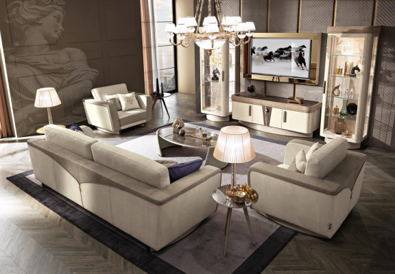 Sofa set 3+1+1 Seater Set Design Sofas Upholstery Couches Relax Modern Sofa new