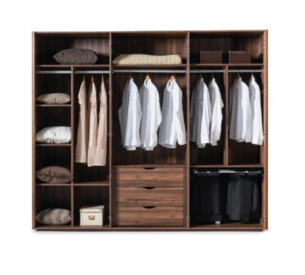 Six Door Wardrobe Wardrobe Wood Furniture Bedroom xxl Wood
