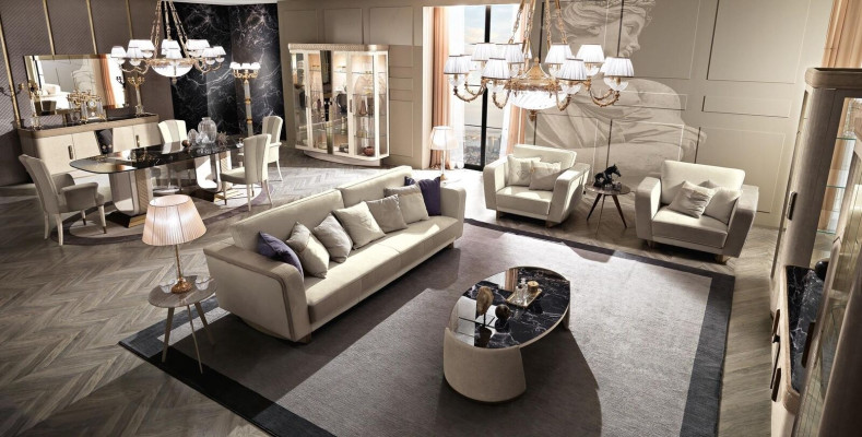 Italy Furniture Sofa set 3+1+1 Seater Set Design Sofa Upholstery Couches Couch