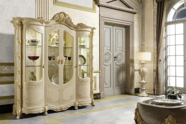 Wardrobe Real wood Sideboard Display case Living room Furniture Solid Wood Display cases Glass