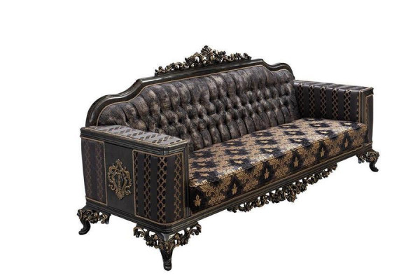 Sofa Chesterfield Designer Group 5-piece set Sofa set 3+3+1+1 Seat Coffee table