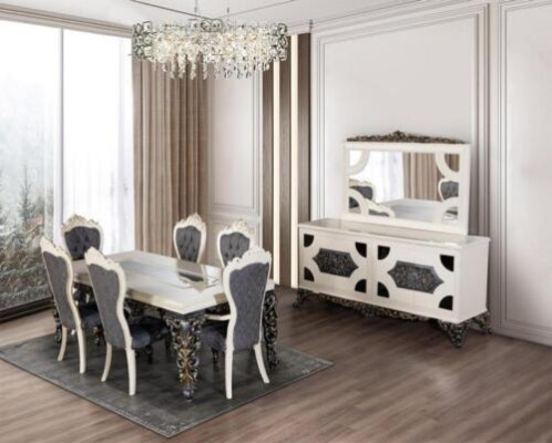 Chests of drawers Wardrobe with Mirror Noble Chest of drawers Buffet Baroque Rococo Wood Sideboard