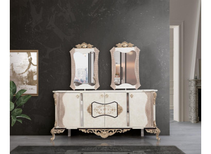 Sideboard with Mirror Suite Ess Baroque Chests of drawers Wood Chest of drawers Wood Wardrobe new
