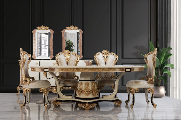 Classic r Luxury Table Wood Tables Baroque Rococo Antique Style Dining Living Room new