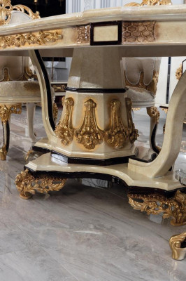 Classic r Luxury Table Wood Tables Baroque Rococo Antique Style Dining Living Room new