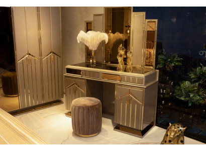 Dressing table set console mirror bedroom furniture design stool set 3 pieces. new