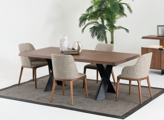 Dining room Set Table 4x Chairs Sideboard Mirror Dining set Design