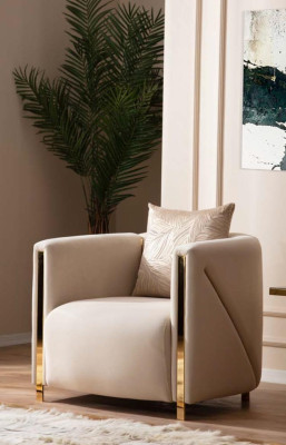 Armchair Upholstery Seater Design Couch Armchair Relax Lounge Fabric Luxury Living room