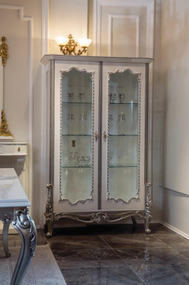 Showcases Glass Wardrobe Display case Living room Wood Sideboard Luxury Furniture new