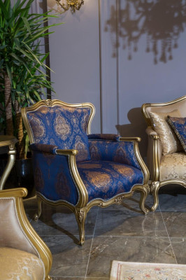 Armchair Single Seater Couch Textile Sofa Upholstery Furniture Couches Fabric Textile Velvet