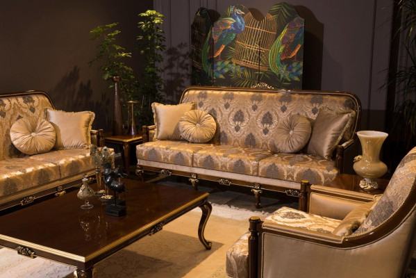 Furniture Chairs Design Armchair Textile Living room Luxury Design Baroque Rococo