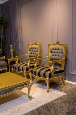 Armchair Furniture Chairs Art Deco Design Textile Living room Armchair Design new