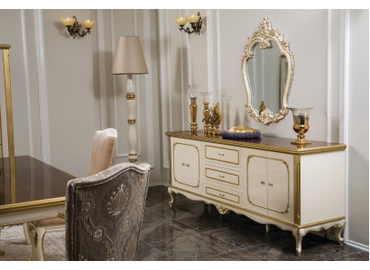 Italian Furniture Chest of drawers Gold Baroque Rococo Sideboard Chests of drawers Wood