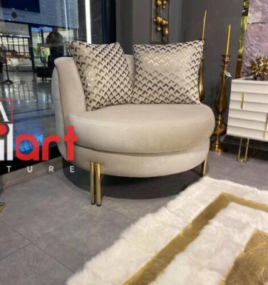 Armchair Seat Seater Design Living room Upholstery Wood Upholstery Modern Luxury Beige