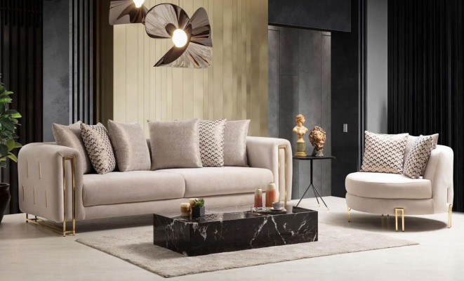 Armchair Upholstery Seater Design Couch Armchair Relax Fabric Lounge Luxury Living room