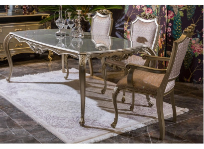 Dining room Set Dining set Classic Baroque Rococo 4-piece Chair Suite 4x Chairs