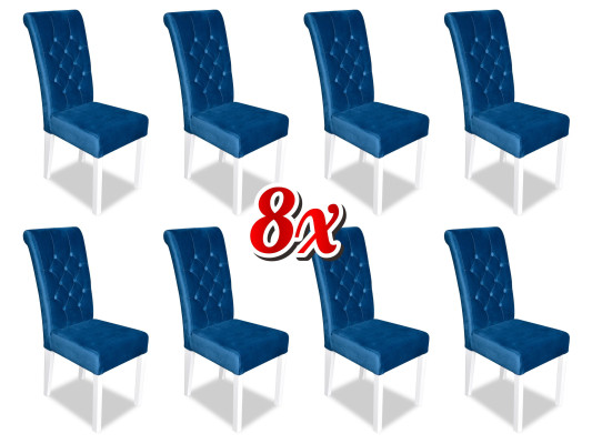 Multicolored Chesterfield x8 Chairs Designer Luxury Armchair Upholstered Chairs Recliners