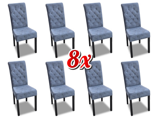 Multicolored Chesterfield x8 Chairs Designer Luxury Armchair Upholstered Chairs Recliners