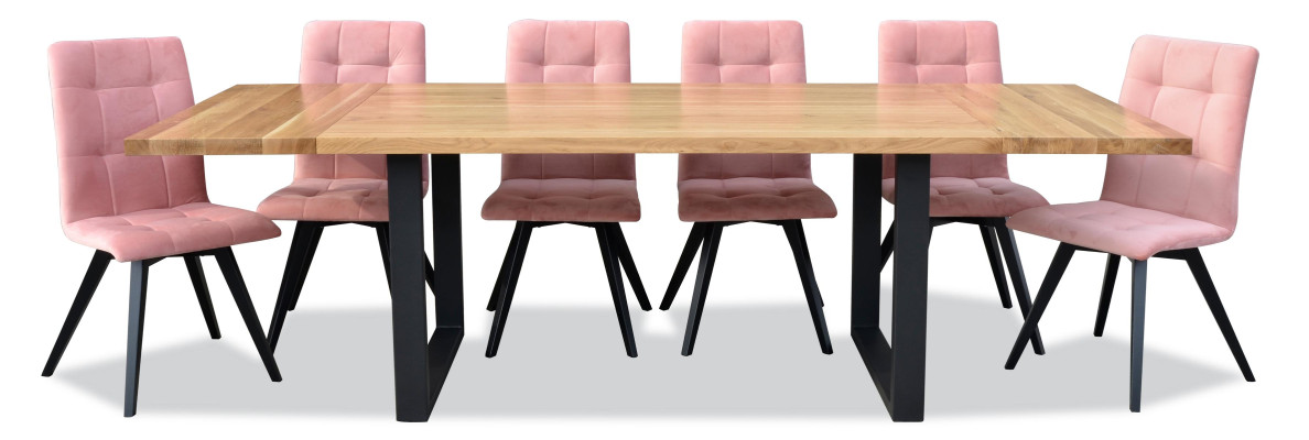 Dining table 6x Chairs Classic Dining room Suite 7-piece set Rectangular Table Chair