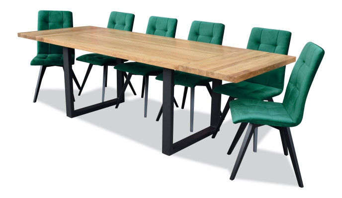 Design Dining Room Chair Set Metal Tables Armchair 6x Chairs Table Suite 7pcs.