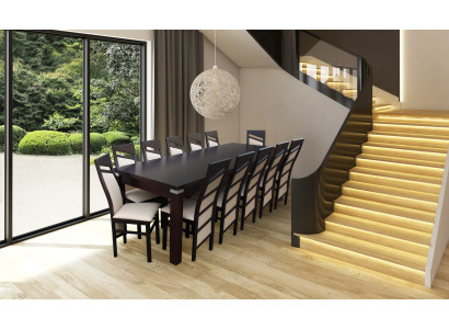 Complete Set Dining table Chair 12x Chairs Dining room Ess Group Wood Tables 13pcs