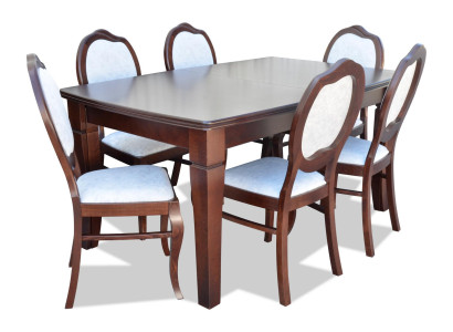 Classic Dining room Furniture Dining set Dining set Table Wood Complete Set 7 pieces.