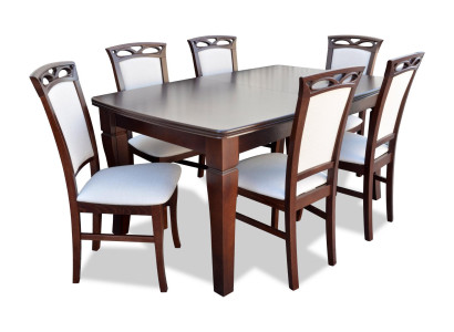 Dining room Wood Tables Dining set Set Chair Group new Table 6 Design Chairs 7pcs