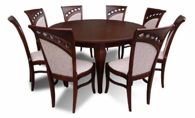 Modern Dining table Table Wood Dining room Suite 8x Chair Set Chairs 9 pcs. set