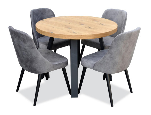 Round Dining room + 4 Chairs Chair Set Suite Round Table Wood Tables Round 5pcs