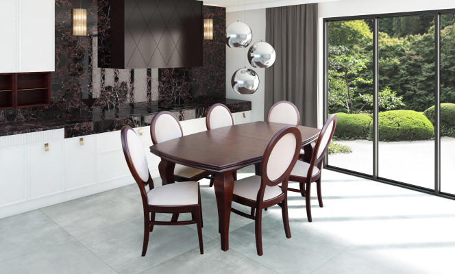 Complete Set Dining table 6 Chairs Dining room Set Ess Group Wood Table Tables 7pcs