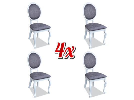 Chairs 4x Chair Set Real Wood Upholstery Seat Dining room Suite Leaning Chairs new