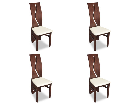 Dining room Lehn Upholstery Seat Chairs Suite Complete K3 Design 4x Chair Set