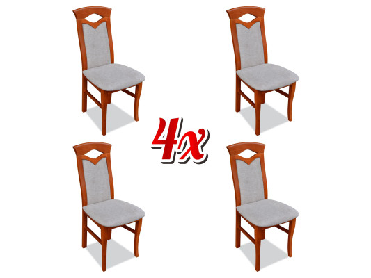 Chair Set Armchair Lehn Design Upholstery Fabric Textile Dining Living Room 4x Chairs new