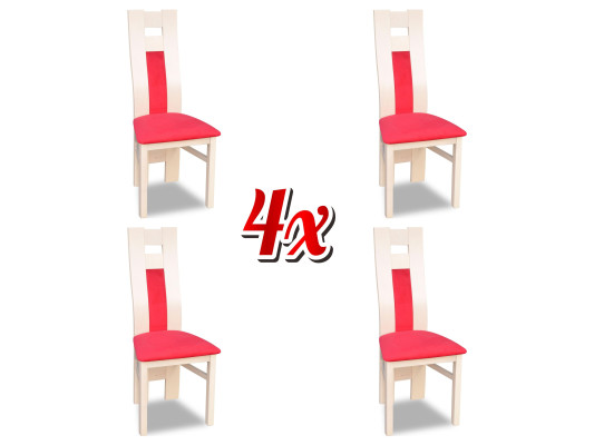Group Seat Upholstery Lehn Chairs Suite Wood Solid Luxury Armchair Set 4x Chair