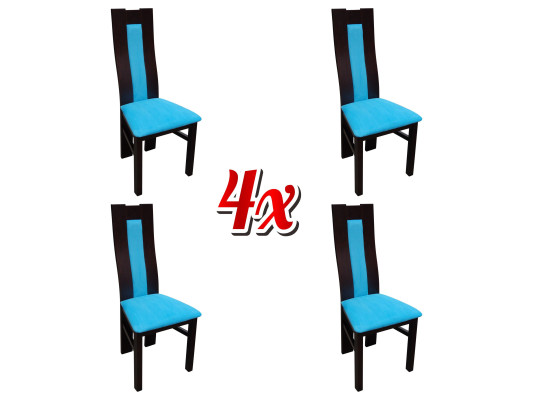 Suite Seat Upholstery Wood 4x Chairs Living room new Dining Room Group Set Chair