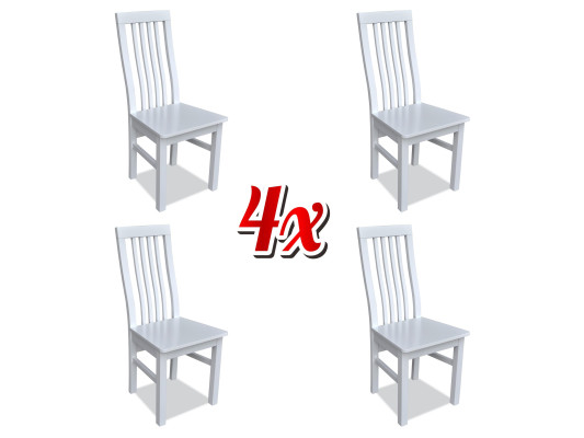Set 4x Chair Luxury Design Solid Wood Chairs Seat Veranda Kitchen Dining room new