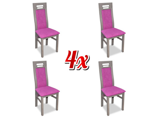 Suite Complete K65 4x Designer Chair Set Dining room Textile Upholstery Seat Chairs