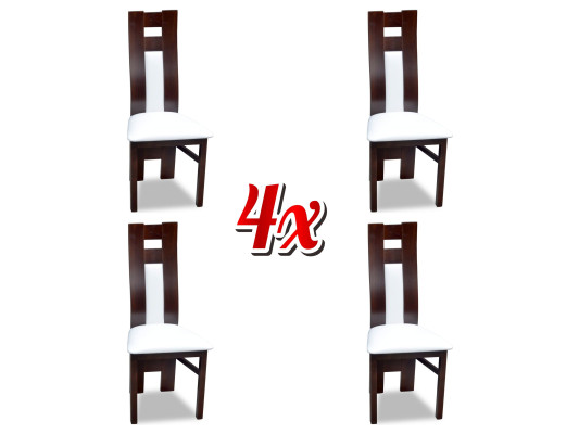 Group Seat Upholstery Lehn Chairs Suite Wood Solid Luxury Armchair Set 4x Chair