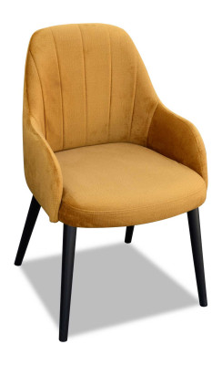 Design Textile Luxury Armchair Chair with Armrest Dining Room Chair Brown