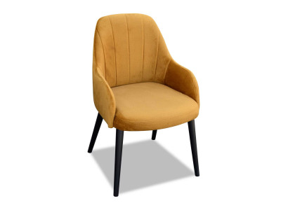 Design Textile Luxury Armchair Chair with Armrest Dining Room Chair Brown